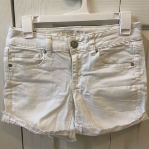 White Jean Shorts